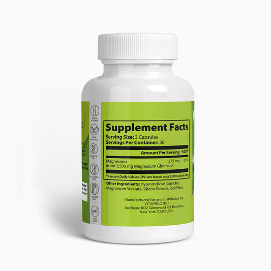 Magnesium Glycinate - For Stress, Bone Health & Sleep
