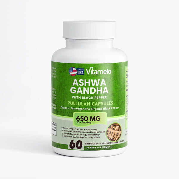 Organic Ashwagandha Capsules – Stress Relief, Calm & Mood Support