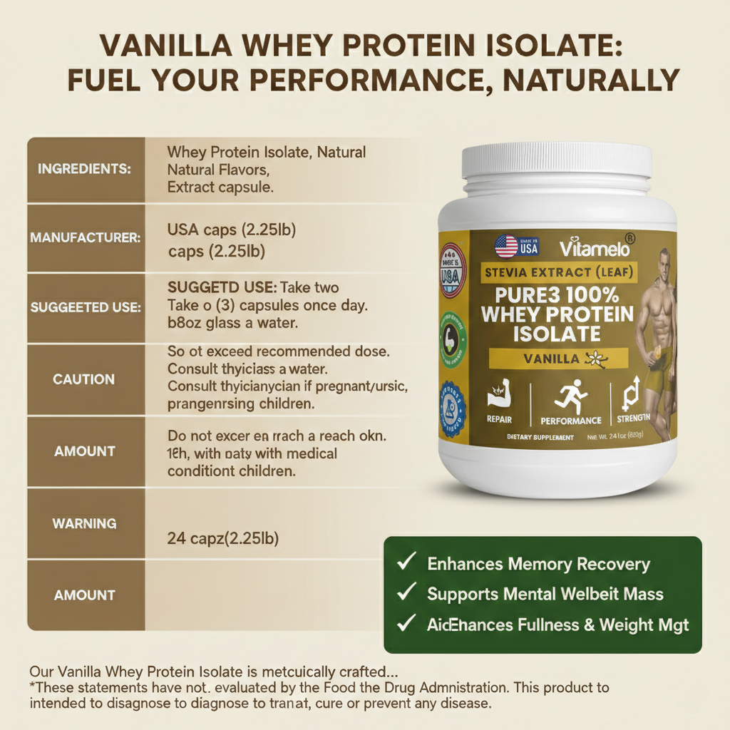Pure3 100% Whey Protein Isolate (Vanilla)