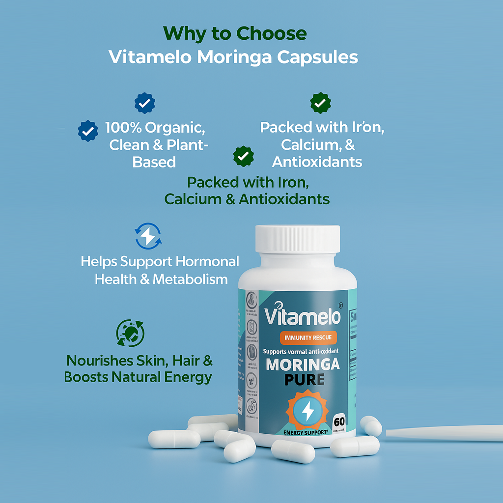 100% USA Made Organic Moringa Capsules