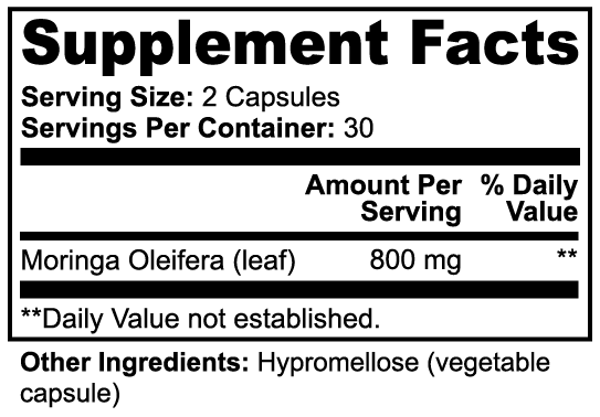 100% USA Made Organic Moringa Capsules