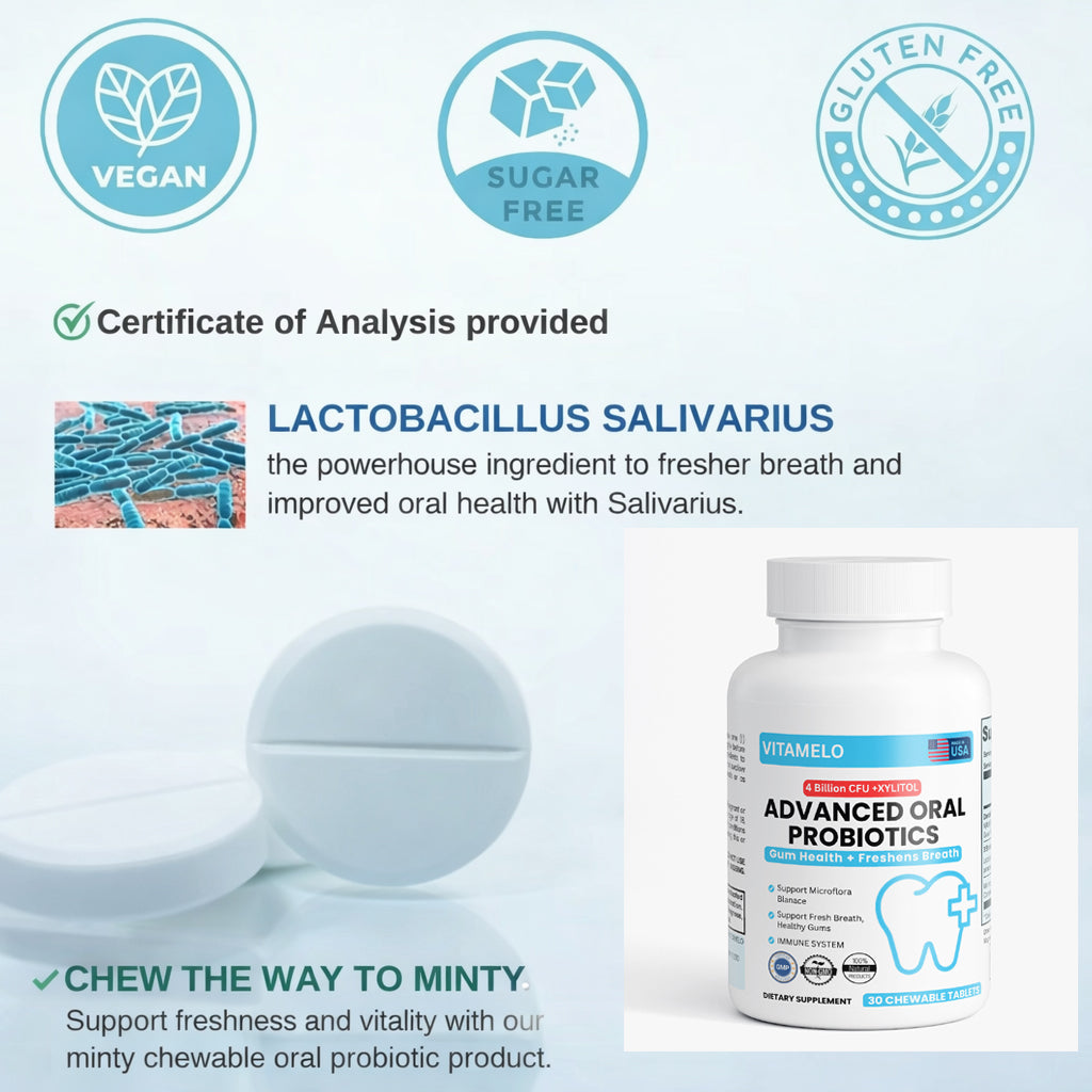 Advanced Dental + Oral Health Probiotics Chewable Tablets