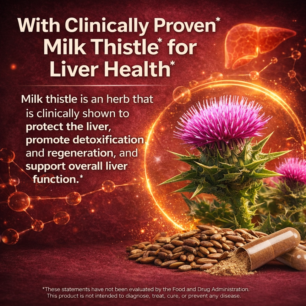 VITAMELO Liver Cleanse & Detox Supplement (Milk Thistle + Dandelion Root)