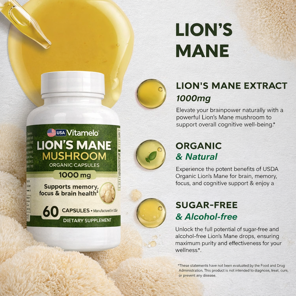 Organic Lion's Mane Mushroom Supplement