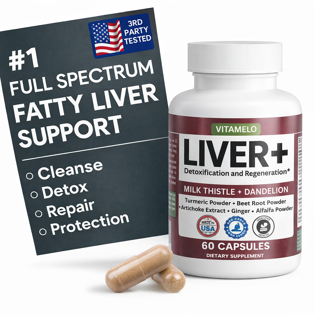 VITAMELO Liver Cleanse & Detox Supplement (Milk Thistle + Dandelion Root)