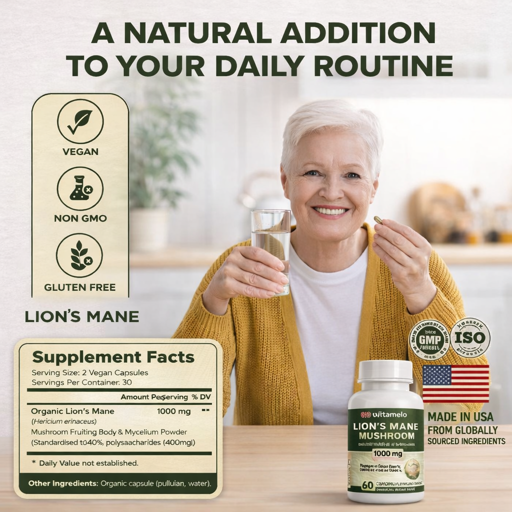 Organic Lion's Mane Mushroom Supplement