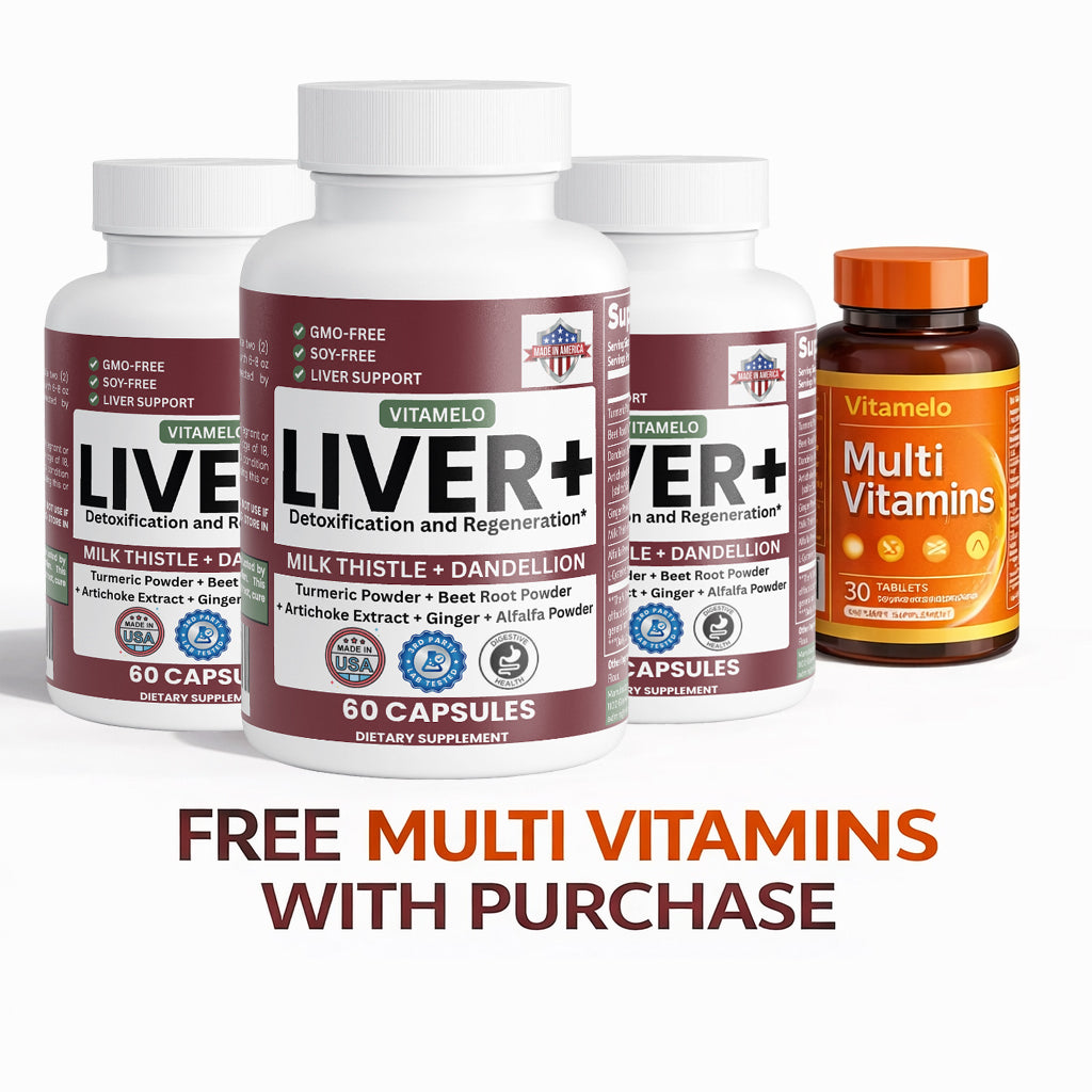 VITAMELO Liver Cleanse & Detox Supplement (Milk Thistle + Dandelion Root)