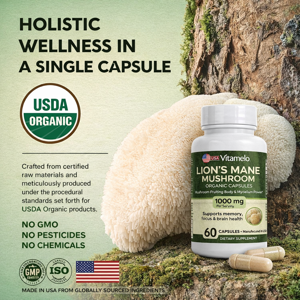 Organic Lion's Mane Mushroom Supplement