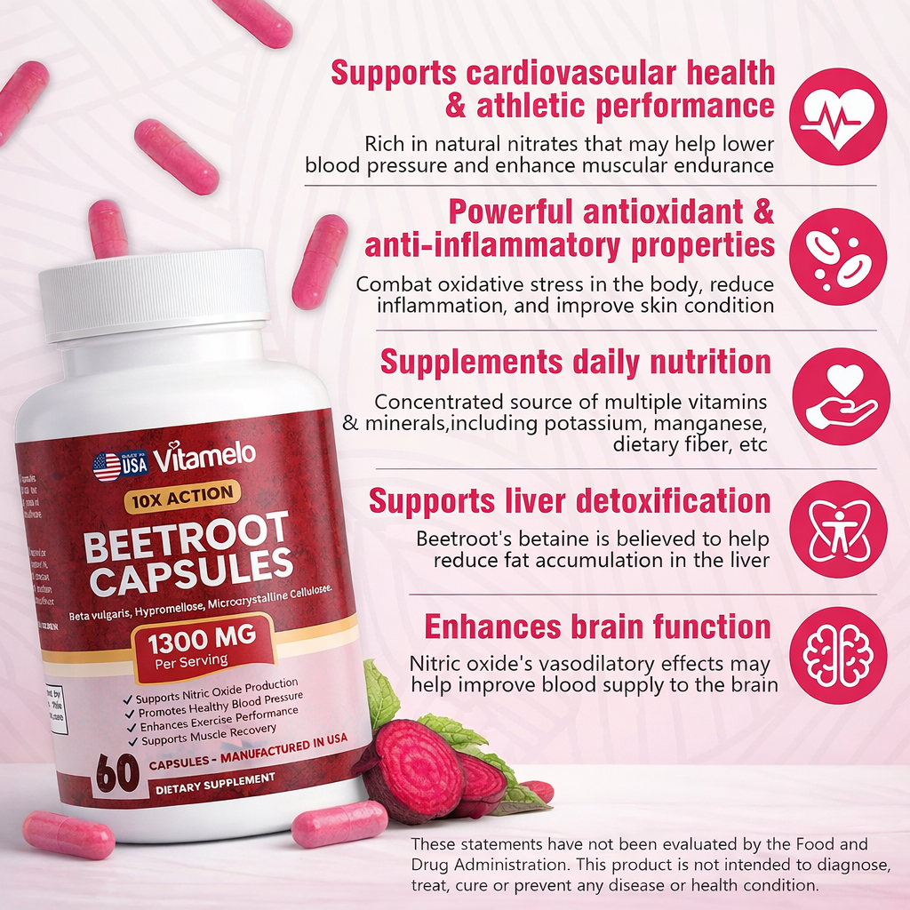 Organic Beetroot Supplement (1300 MG)