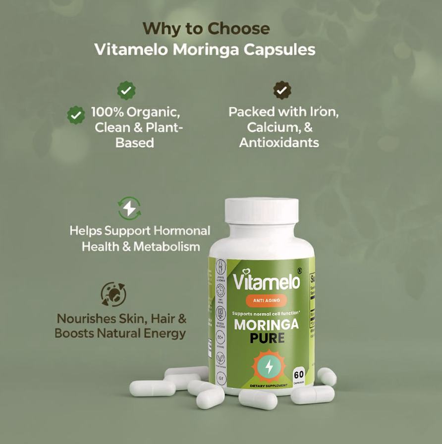 100% USA Made Pure Moringa Capsules