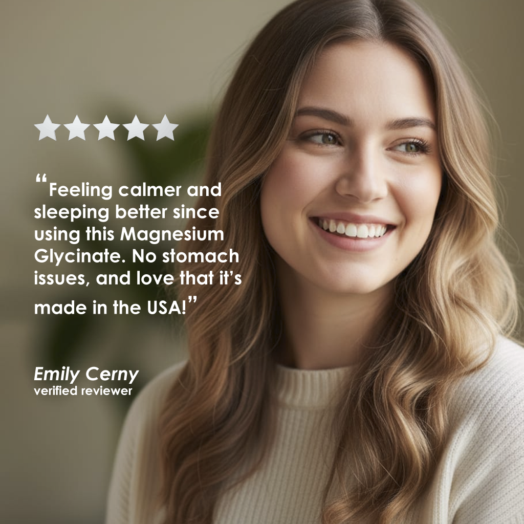 Magnesium Glycinate - For Stress, Bone Health & Sleep